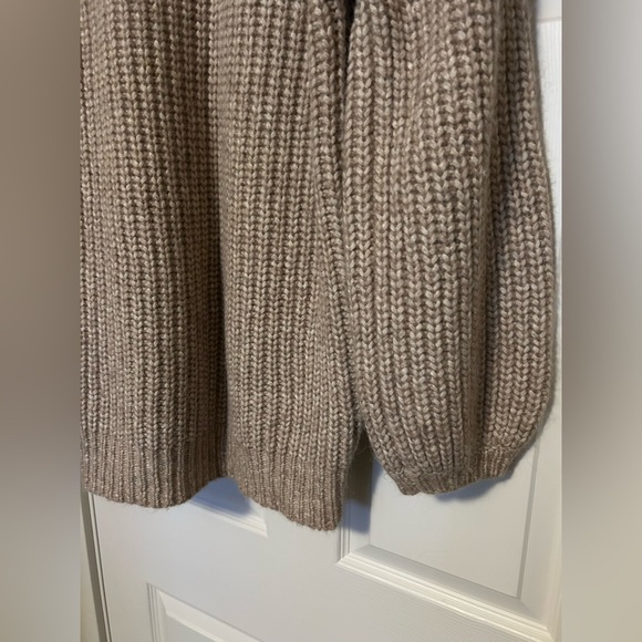 Aritzia Wilfred Tan Cable Knit Sweater dress (or long sweater) - Picture 6 of 7